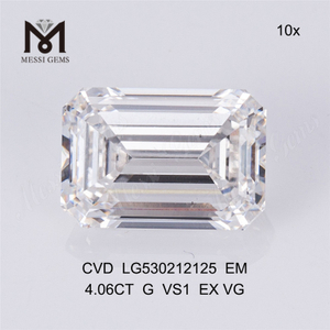 4,06 ct G cvd diamante VS1 EMERALD CUT diamante cultivado em laboratório à venda