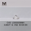 3.65CT G VS2 ID EX EX fabricante de diamantes de laboratório de alta qualidade