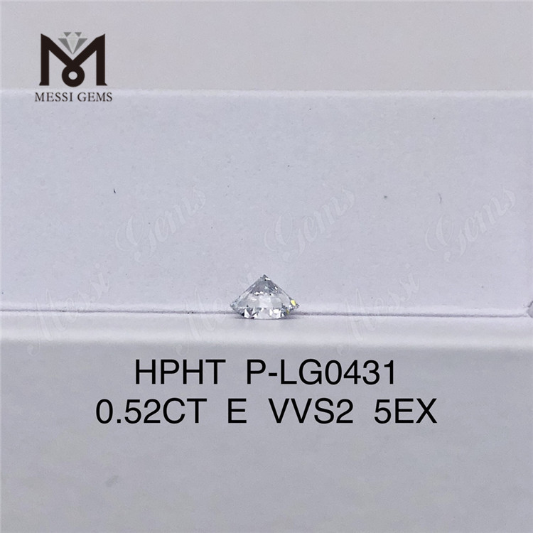 0,52CT E VVS2 5EX Diamante sintético redondo HPHT diamante cultivado em laboratório
