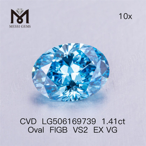 Diamante cultivado em laboratório IGI VS2 EX com corte OVAL de 1,41 ct