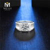 Anéis de noivado de casamento 14k 18k banhado a ouro 925 prata esterlina anel masculino 2ct 8mm moissanite