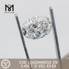 5.45CT D VS1 CVD OV fabricou diamantes no atacado丨Messigems LG620446919 