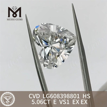 5.06CT E VS1 HS diamantes mais bem criados iGI Certified Sustainable Luxury丨Messigems CVD LG608398801 