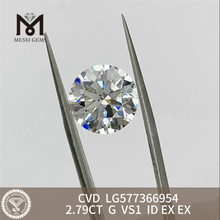2.79CT G VS1 ID CVD diamantes cultivados em laboratório de primeira linha IGI Certified Sustainable Luxury丨Messigems LG577366954 