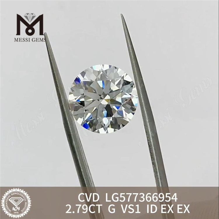 2.79CT G VS1 ID CVD diamantes cultivados em laboratório de primeira linha IGI Certified Sustainable Luxury丨Messigems LG577366954 