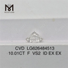 Diamantes certificados 10.01CT F VS2 ID RD igi para venda CVD LG626484513丨Messigems