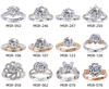 conjunto de casamento de ouro rosa 18k 2 quilates anel de diamante de laboratório