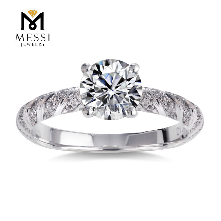 Anel de diamante de luxo de ouro 18k real de 2 quilates Design personalizado feminino 