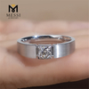 Alianças de casamento com diamante de laboratório 18K em ouro branco 6,0g 19# para ele, um símbolo de amor e compromisso