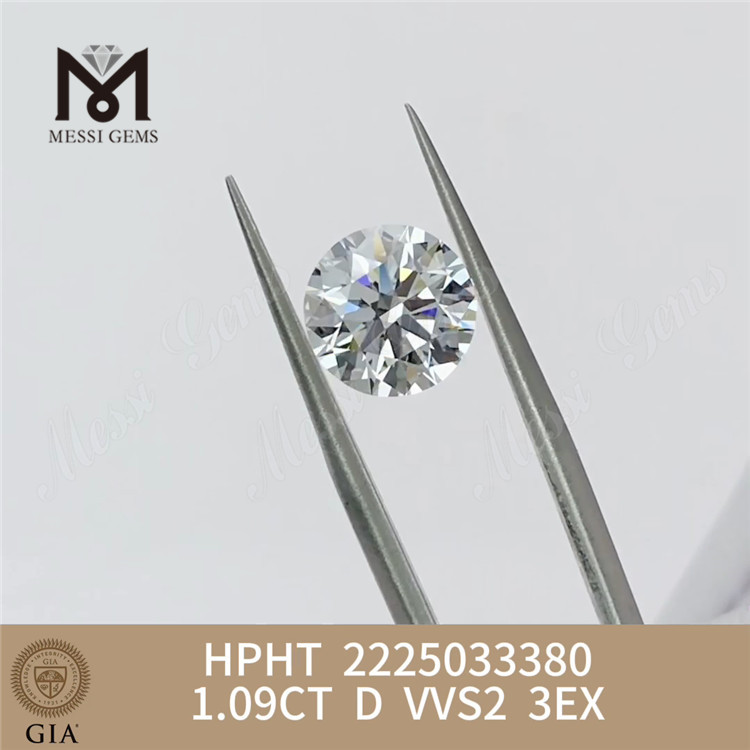 1.09CT D VVS2 3EX HPHT gia novos diamantes 2225033380丨Messigems 