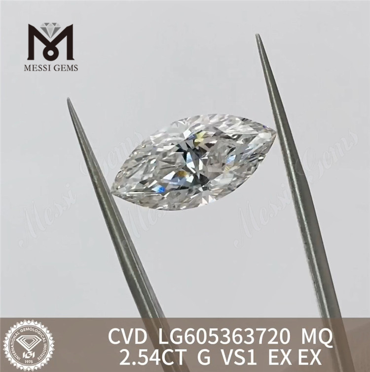 2.54CT G VS1 MQ igi cert diamante CVD à venda LG605363720丨Messigems 