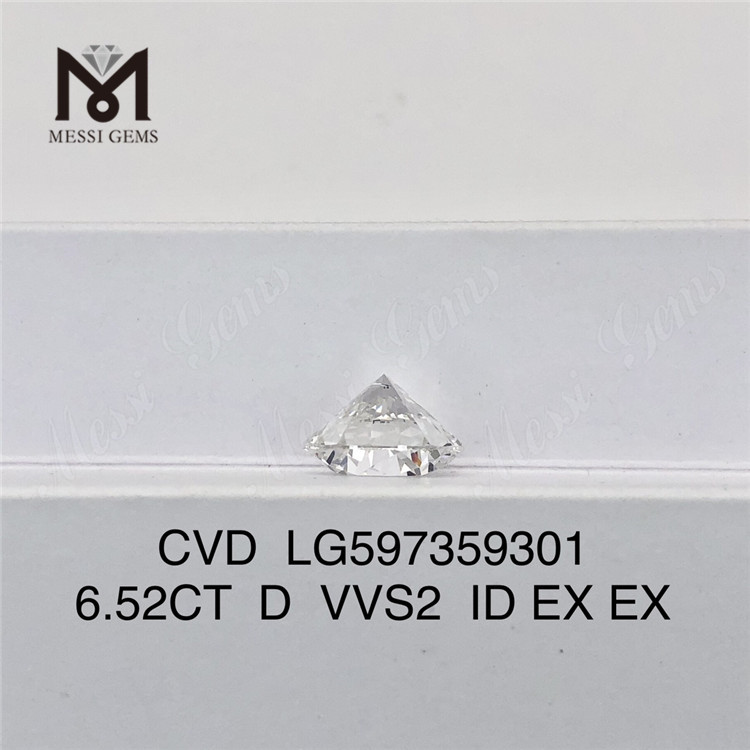 6.52CT D VVS2 ID EX EX CVD diamantes cultivados em laboratório Sua fonte para compra em massa LG597359301丨Messigems