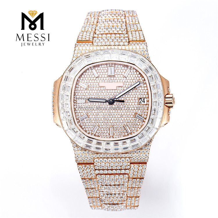 Relógio Iced Out Moissanite Luxo e Brilho MSA-582