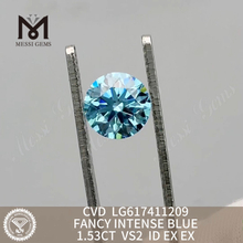 1.53CT VS2 ID FANCY INTENSE BLUE Diamantes de laboratório certificados IGI丨Messigems CVD LG617411209