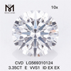 3,35CT E VVS1 ID EX EX Diamantes certificados cultivados em laboratório