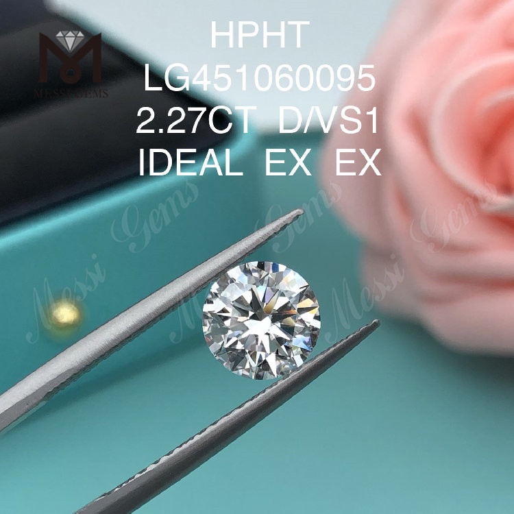 2,27 quilates D VS1 IDEL Diamante redondo CVD cultivado em laboratório