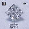 Diamantes cultivados em laboratório G VS1 HPHT PRINCESS CVD de 1,51 quilates