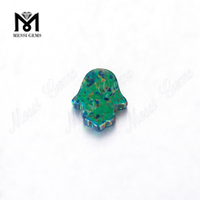 Preço de contas de opala hamsa sintética OP69 11x13mm para fabricação de joias