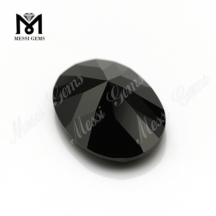 7*9 forma oval de alta qualidade pedra preciosa solta zircônia cúbica preta