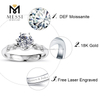 1 quilate 18k anéis de casamento personalizados moissanite anel de ouro para menina