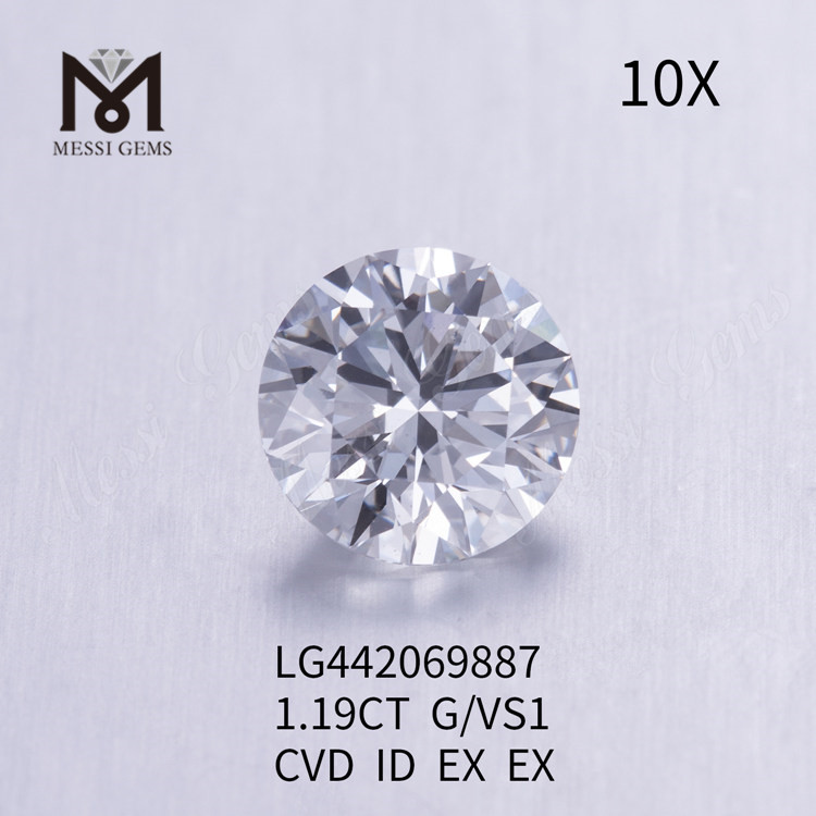 1,19 quilates g VS1 IDEAL Cut Grade Round 1ct diamante de laboratório