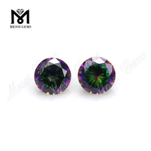 Preço de atacado cz gemstone 6.0mm redondo zircônia cúbica multicolorida