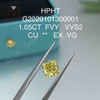 Diamantes coloridos criados em laboratório FVY de 1,05 quilates VVS2
