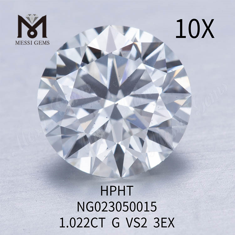 1,022ct G VS2 Gema Solta Diamante Sintético Forma Redonda