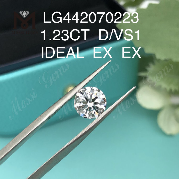 1,23 quilates D VS1 Redondo BRILLIANT IDEAL Diamante cultivado em laboratório IGI