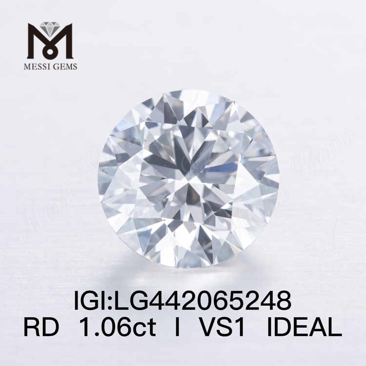 1.06CT I/VS1 redondo IDEAL diamante cultivado em laboratório preço de fábrica