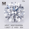 Diamante de laboratório HPHT 1,05CT D VVS1 3EX Diamantes cultivados em laboratório
