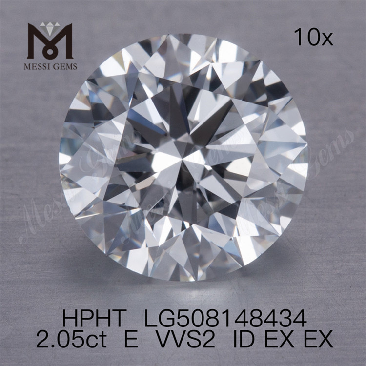 2.05CT E vvs diamantes de laboratório RD Cut diamantes hpht preço de atacado