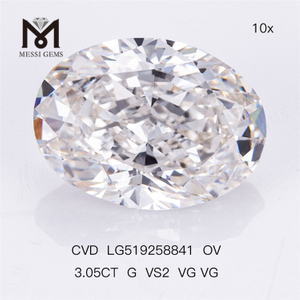 3,05ct G VS2 VG VG CVD Lab Diamonds Certificado OVAL IGI