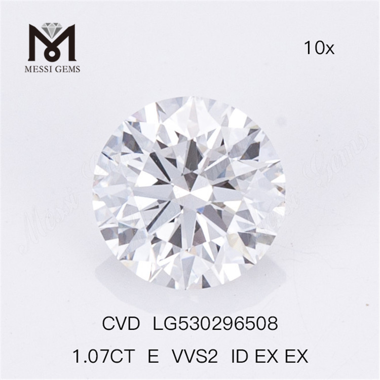 1,07 ct E VVS Diamante de laboratório solto redondo VVS RD Diamante de laboratório branco solto CVD