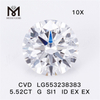 5.52CT G SI1 ID EX EX diamante cultivado em laboratório cvd 5 quilates diamantes feitos pelo homem