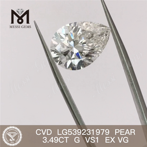 Preço de diamante de laboratório 3,49CT Forma de pêra G VS Lab Diamond preço de atacado