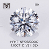 1ct D VS1 3EX Diamante Redondo Cultivado em Laboratório HPHT