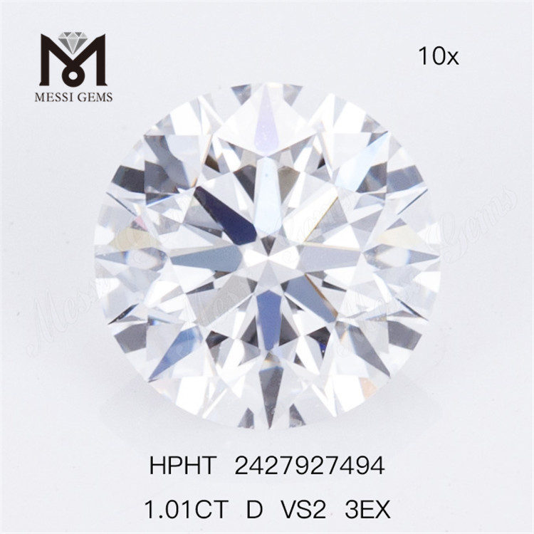 1.01CT D VS2 3EX Diamante labial solto redondo HPHT