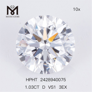 1.03CT D VS1 3EX Diamantes de laboratório soltos redondos Diamantes de laboratório soltos brancos