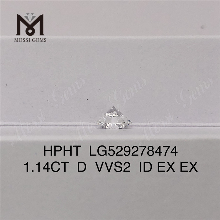 1,14ct D VVS2 ID EX EX Diamantes sintéticos redondos de melhor qualidade