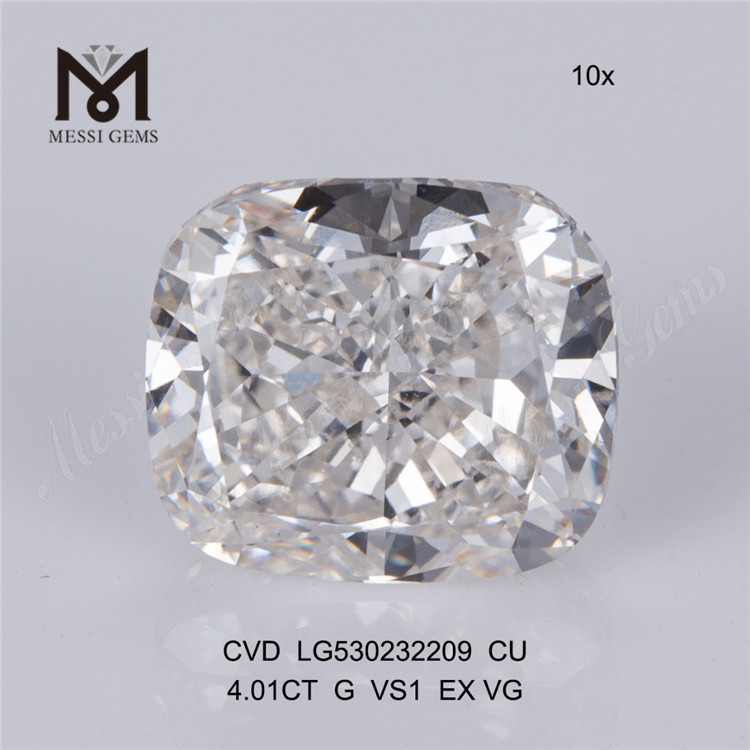 Fabricantes de diamantes cultivados em laboratório cvd 4.01CT G vs 1 diamantes sintéticos soltos cvd para joias