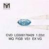 Diamante sintetizado azul VS1 IGI de 1,22 quilates