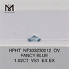 1.02CT OV FANCY BLUE VS1 atacado diamante cultivado em laboratório HPHT NF303230012