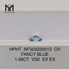 1.06CT VS2 OV atacado laboratório diamante FANCY BLUE HPHT NF303230010