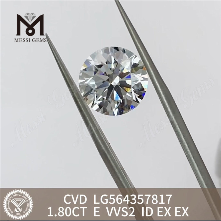 1.80CT E VVS2 ID EX EX vvs cvd diamante CVD de alta qualidade criado em laboratório diamantes LG564357817