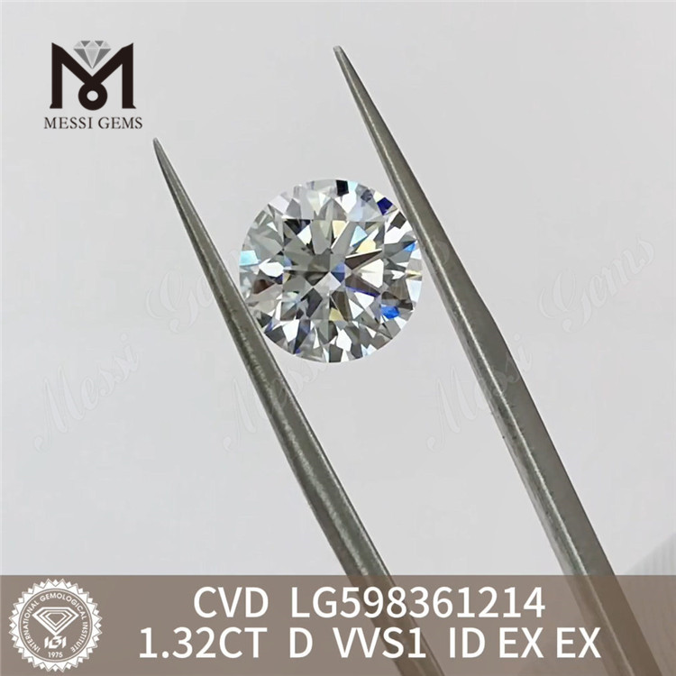 1.32CT D VVS1 ID EX EX cvd laboratório diamante qualidade excepcional LG598361214