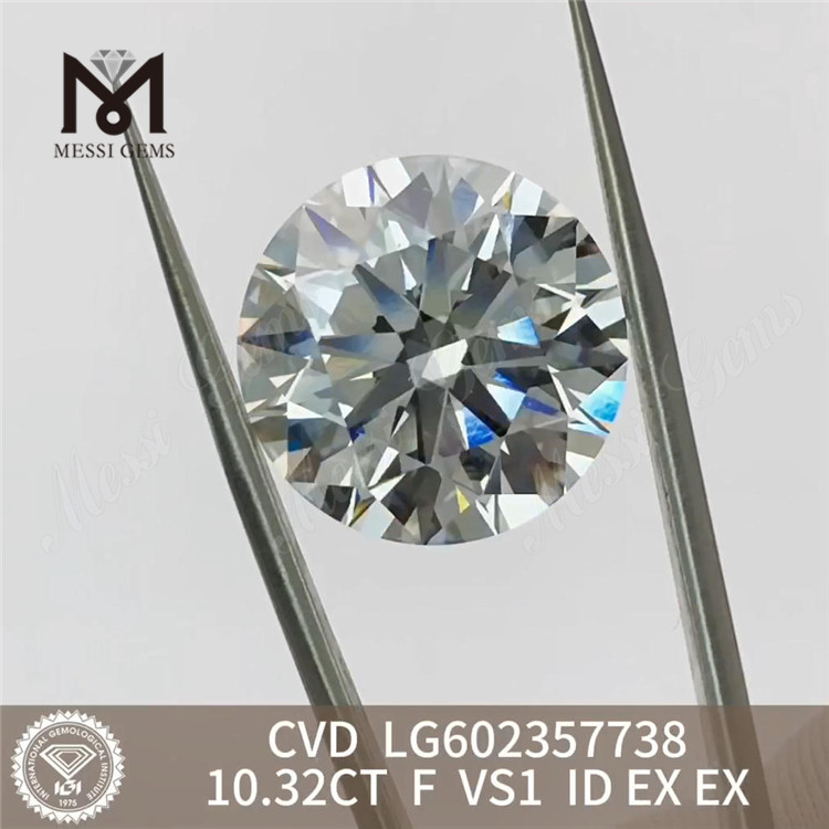 10.32CT F VS1 ID EX EX para designers de joias 10ct cvd diamante cultivado LG602357738丨Messigems