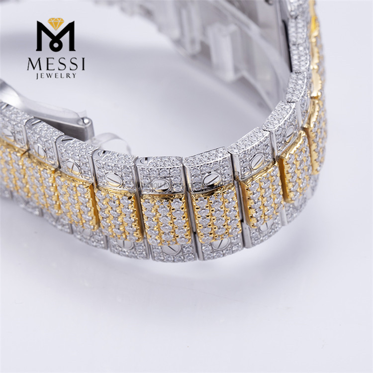 2023 Hip Hop Personalizado Moissanite Diamond Watch Luxo VVS Moissanite Iced Out Watch