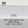 1.52CT VS1 EM FANCY BLUE CVD diamantes de brilho cultivado Padrão para Excelência LG611353649 