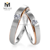 Design de moda 14k 18k anel de casamento de diamante cultivado em laboratório